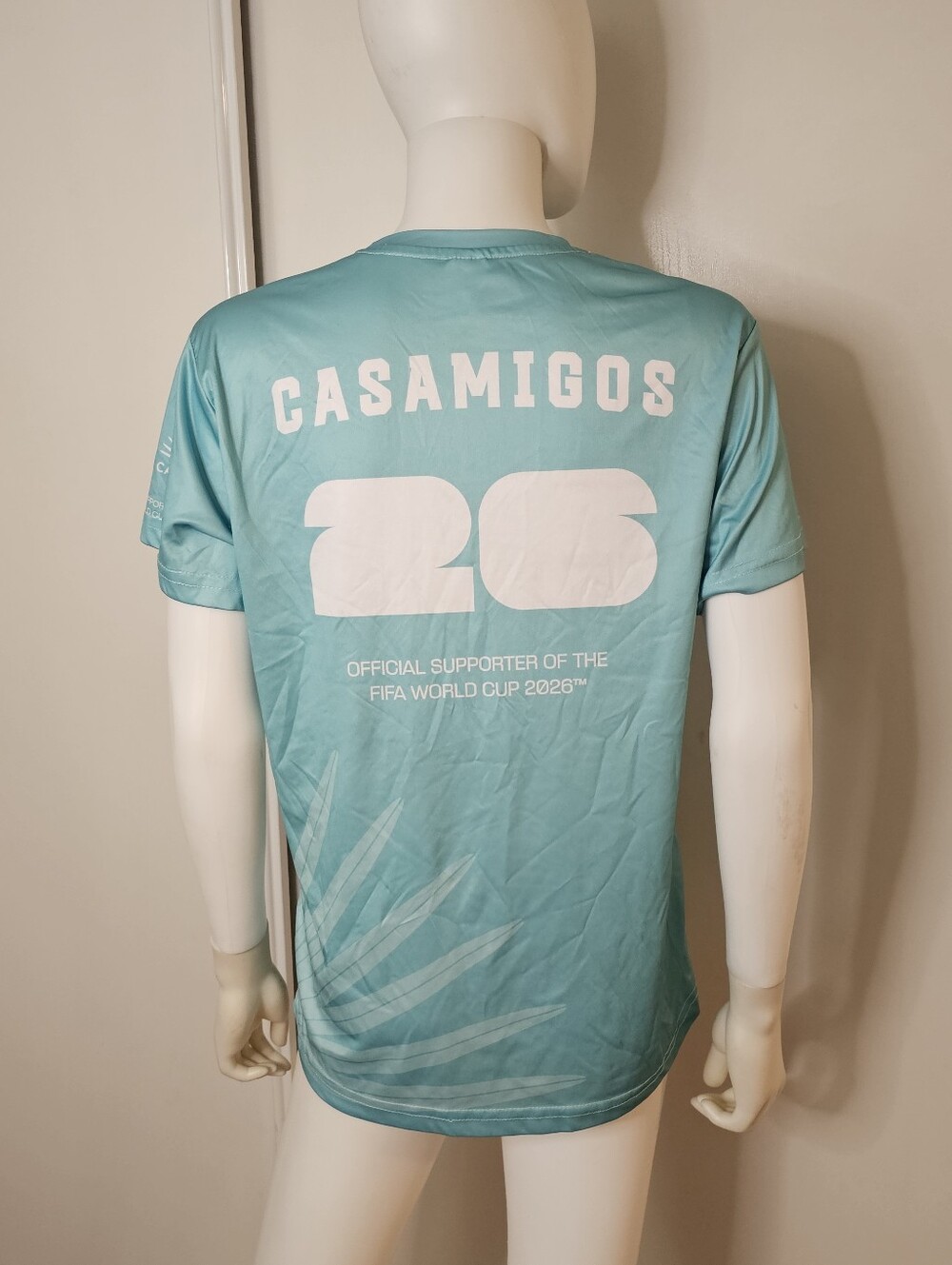 Casamigos FIFA World Cup 2026 Aqua Logo Jersey Tee Size S Unisex Womens Mens - Picture 3 of 8